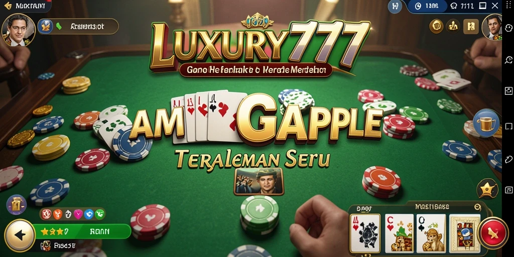 Tampilan gameplay seru di LUXURY777 saat bermain Gaple.