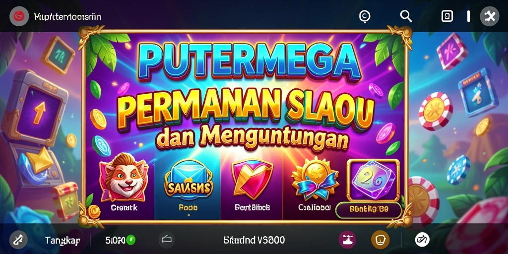 Tampilan gameplay PUTERMEGA yang menarik dan penuh warna.