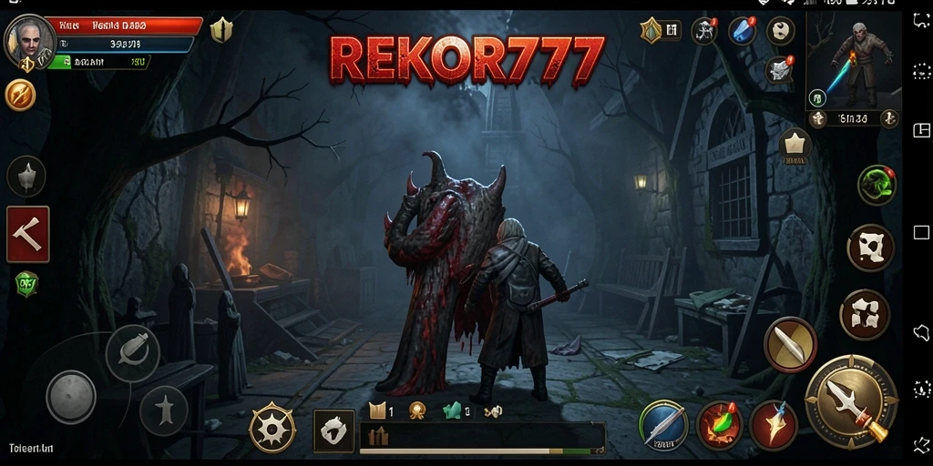 Screenshot menampilkan momen mencekam dalam permainan horror REKOR777.