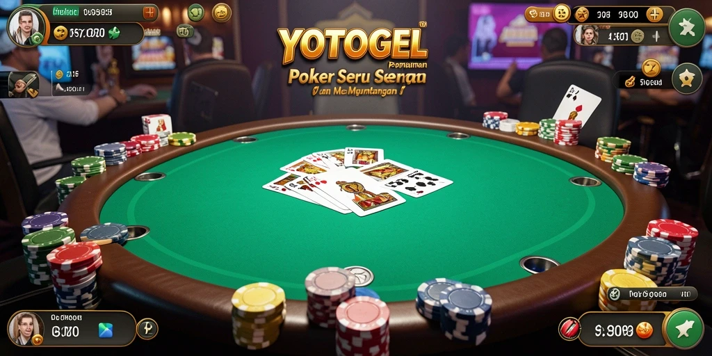 Tampilan gameplay YOTOGEL dengan suasana permainan poker yang menarik.